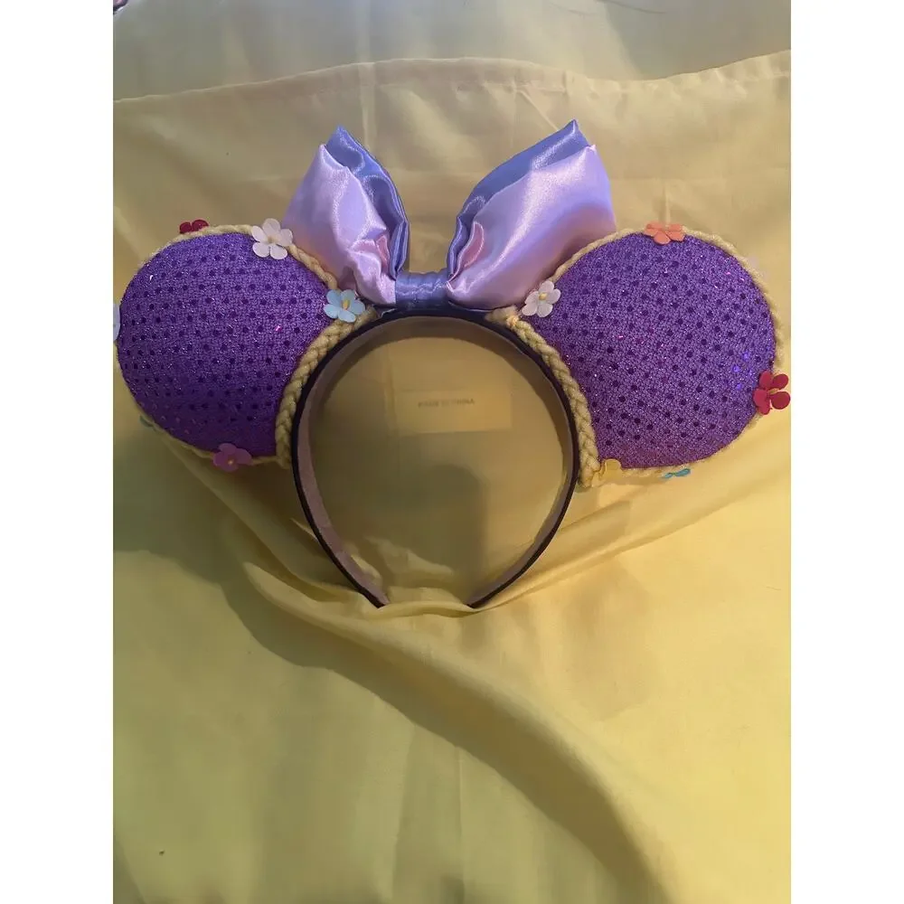 Handmade Disney Rapunzel Tangled Flower Braid Headband Ears